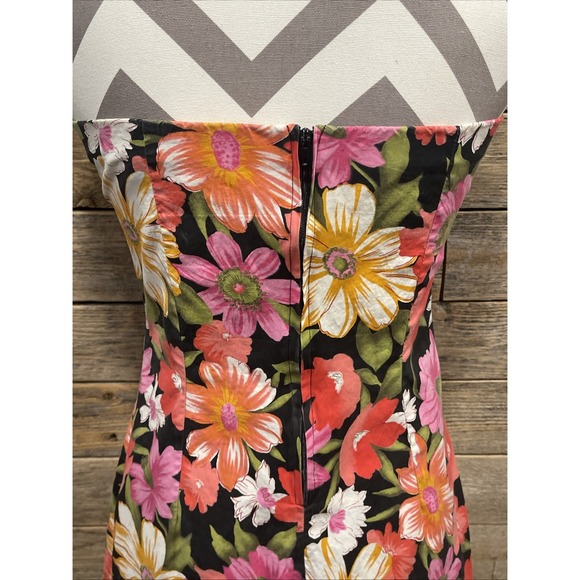 Anonymous‎ Women's Multicolor Floral Fitted Dress Size 7 Zip On Sleeveless - Picture 4 of 6